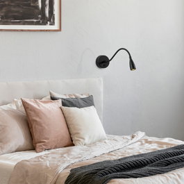 Opviq Reading - 3246 Lámpara de pared negra con altura ajustable